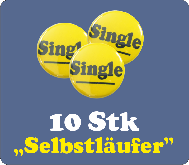 10 er Pack Buttons "Single" gelb - zum Schließen ins Bild klicken